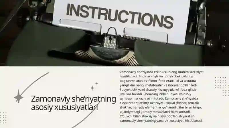 Zamonaviy she’riyat 4