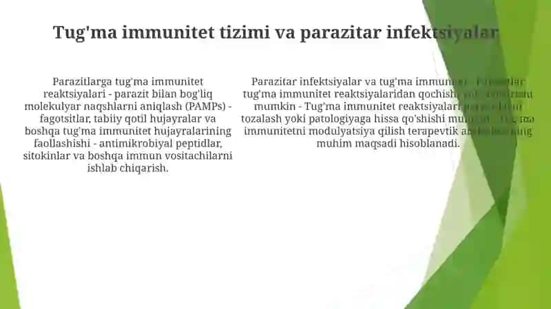 Imminutet Tizimi Faoliyati Bilan Zamburug'Li Va Parazitar Kasalliklarni Kelib Chiqishdagi Bog'Liqliklar 4