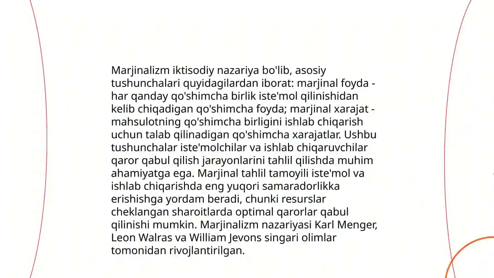 Marjinalizm ta'limoti va neoklassik iqtisodiy maktablar 4