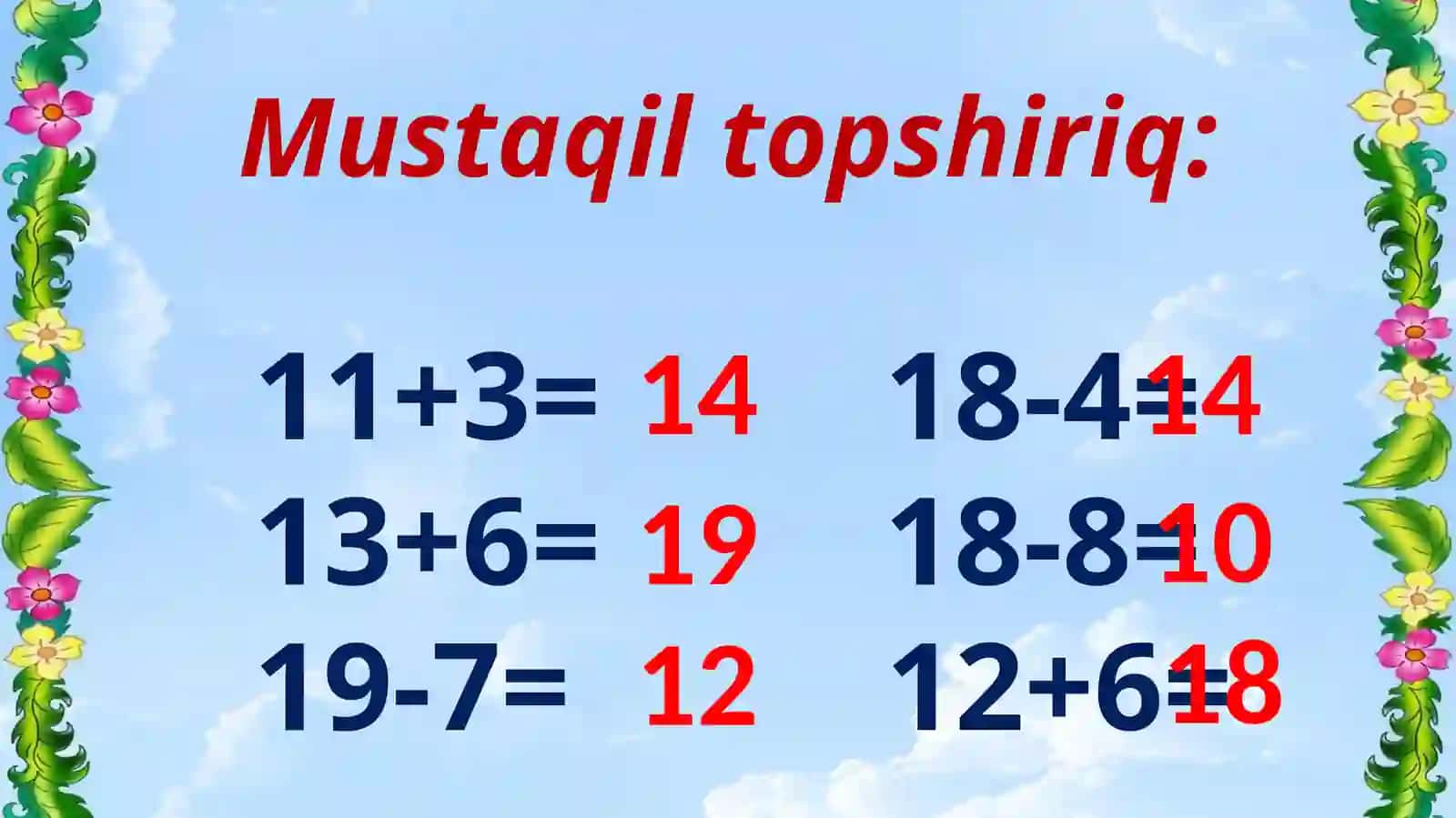Matematika 1-sinf 4