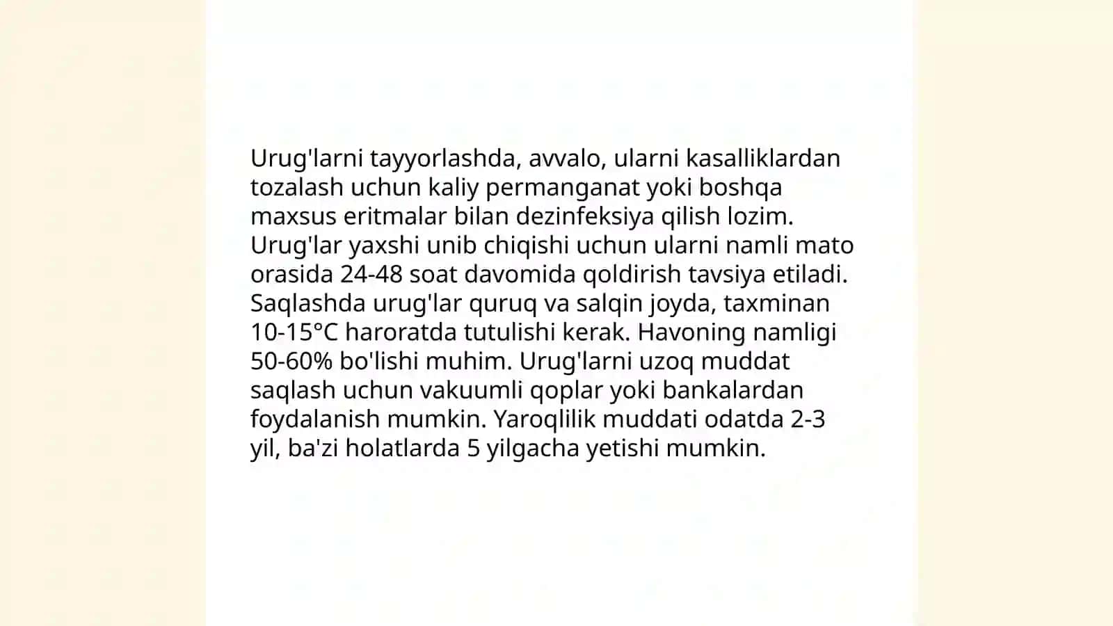 Poliz ekinlarini urug'chiligining o'ziga xos xususiyatlari mavzusi 4