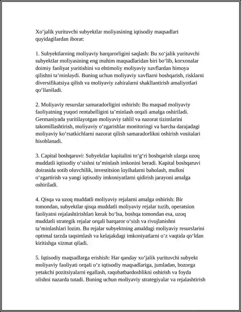 XO‘JALIK YURITUVCHI SUBYEKTLAR MOLIYASI 4