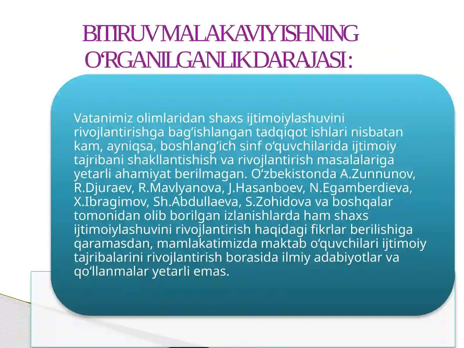 KICHIK MAKTAB YOSHIDAGI O‘QUVCHILAR IJTIMOIYLASHUVINI PEDAGOGIK QO‘LLAB QUVVATLASH 4