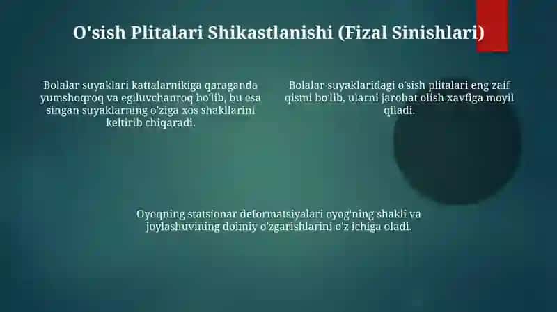 Bolalarda Suyak Shikastlanishlarining oʻziga xosligi 4