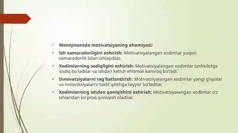 Motivatsiyaning mohiyati va tushunchalari 4