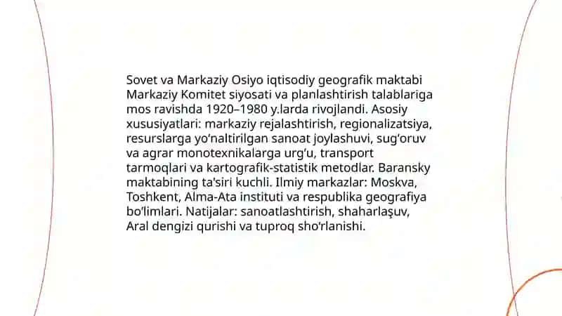 Iqtisodiy Geografiyada Shakllangan Ilmiy Maktablar 4