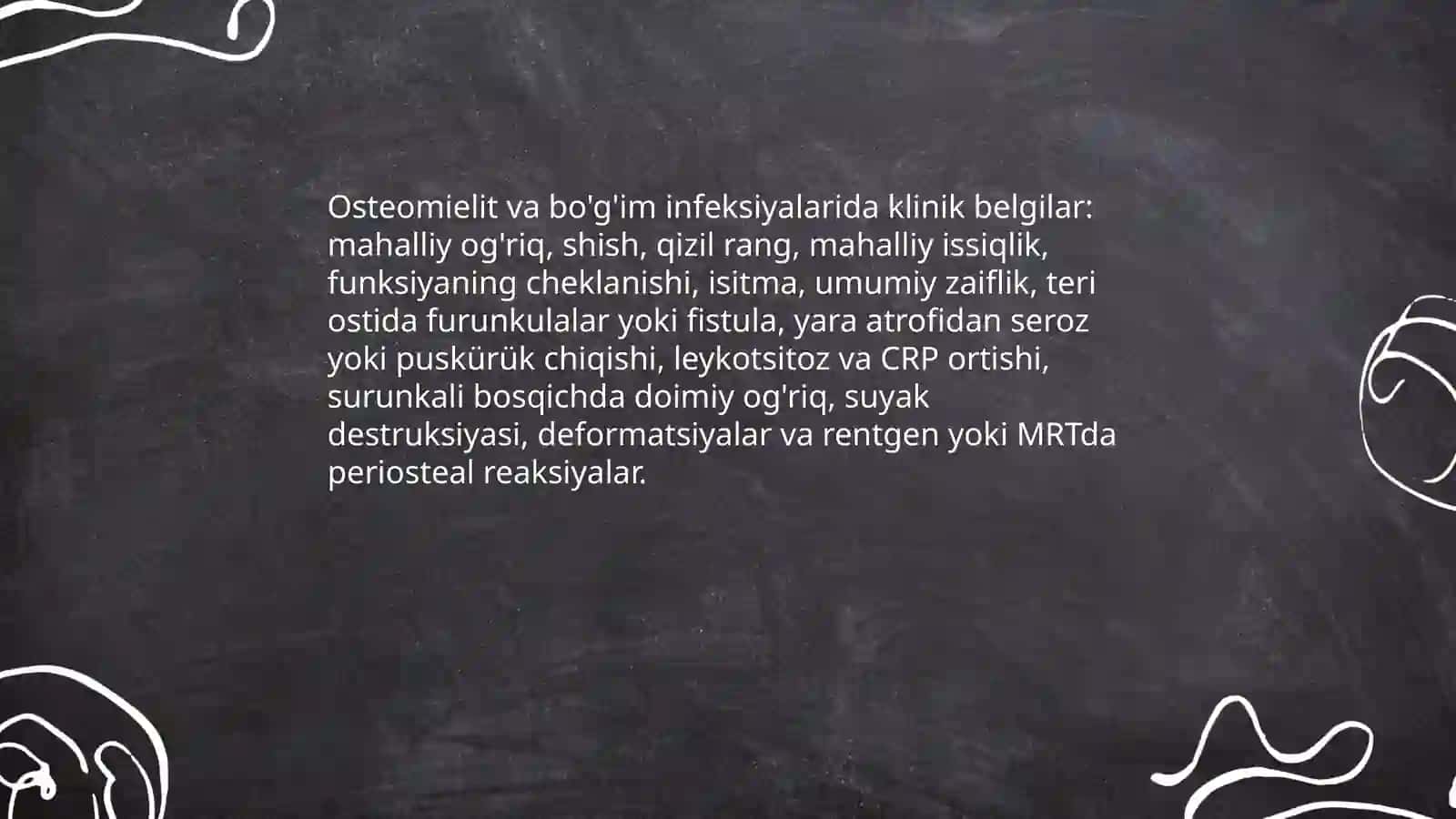 Suyak va bo'g'imlarning xirurgik infeksiyalari 4
