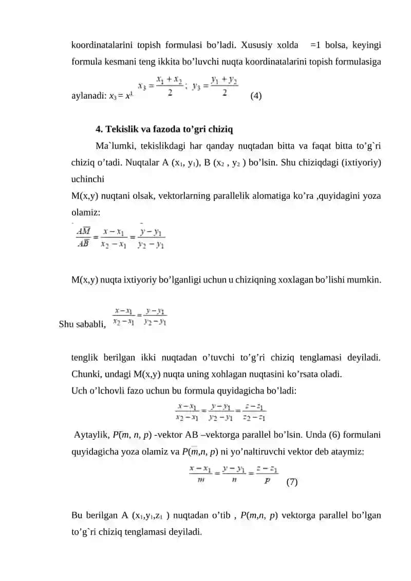Tekislikda analatik geometriya 4