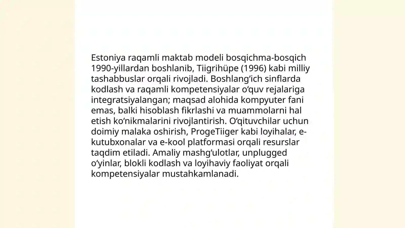 Rivojlangan davlatlarda boshlang'ich ta'limning innovatsion texnologiyalari 4