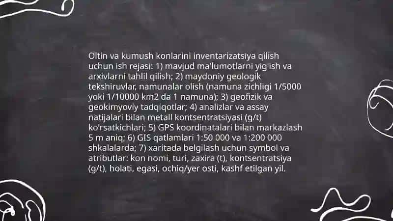 O'zbekistonning foydali qazilmalari haqida ma'lumotlar tayyorlash va xaritada belgilash 4