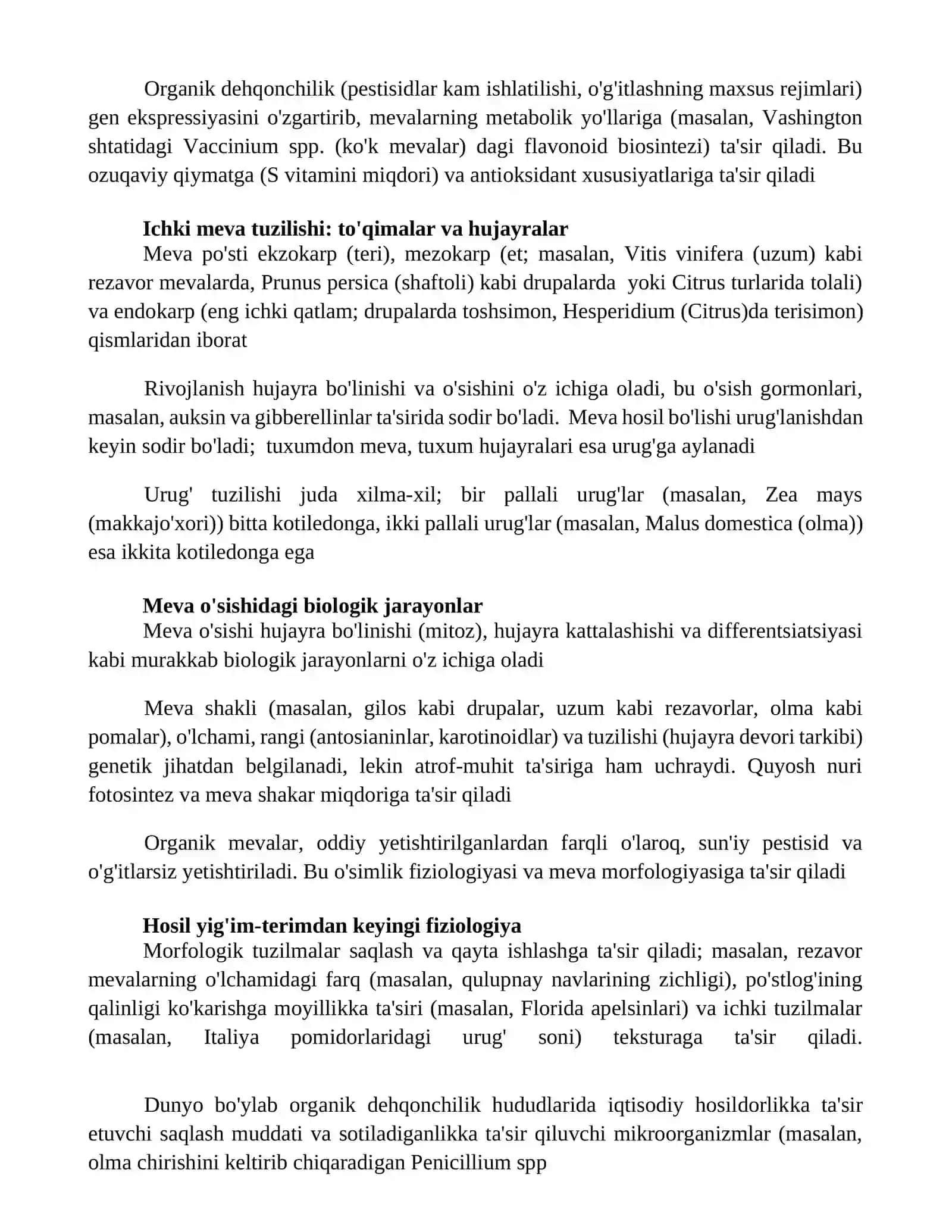Organik meva ekinlarining morfo- biologik tuzulishi 4