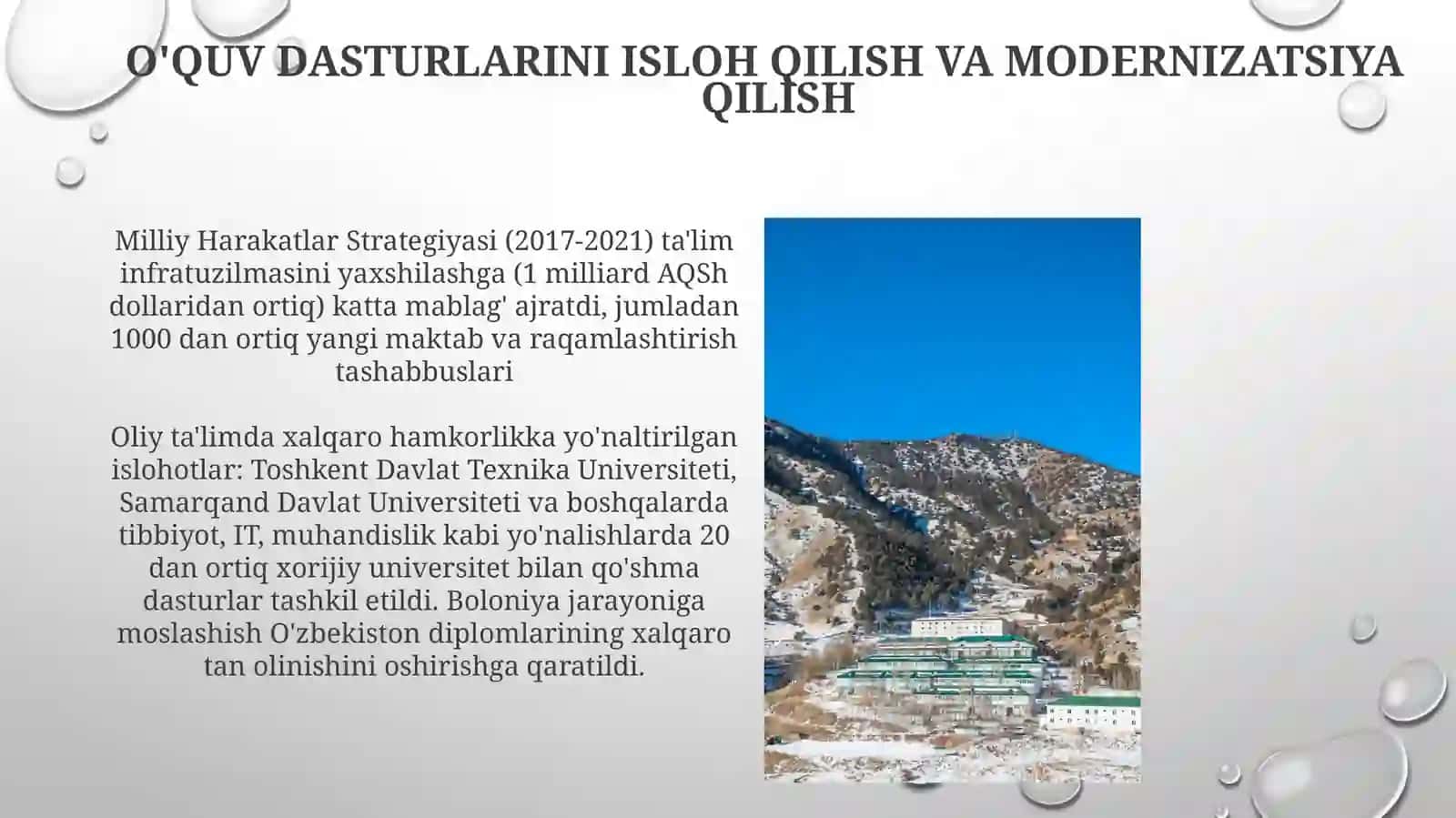 O'zbekistonda ta'lim sohasidagi o'zgarishlar 4