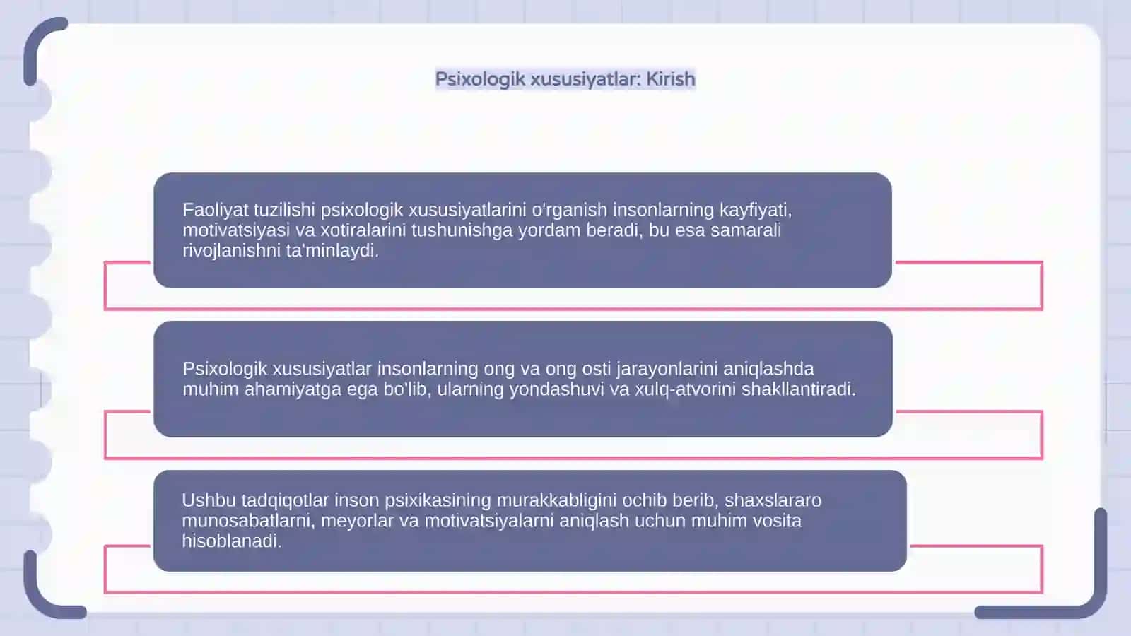 Faoliyat tuzilishi psixologik xususiyatlarini tadqiq etish 4