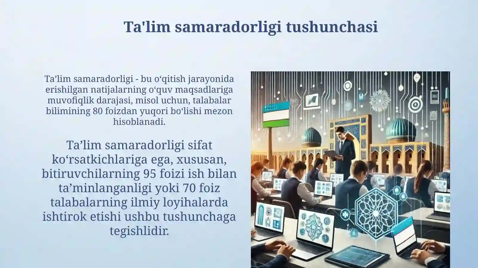Ta’lim samaradorligi tushunchasi, uning mazmuni va mohiyati 4