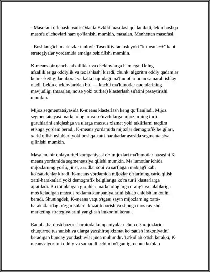 O’QITUVCHISIZ O’QITISH ALGORITMLARINING ASOSIY TEXNIKALARI VA ULARNING QO’LLANILISHI 4