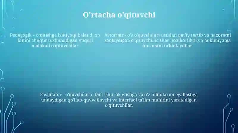 O'qituvchining Xarakteri Va Individual Xususiyatlariga Qarab Toifaga Bólinishi 4