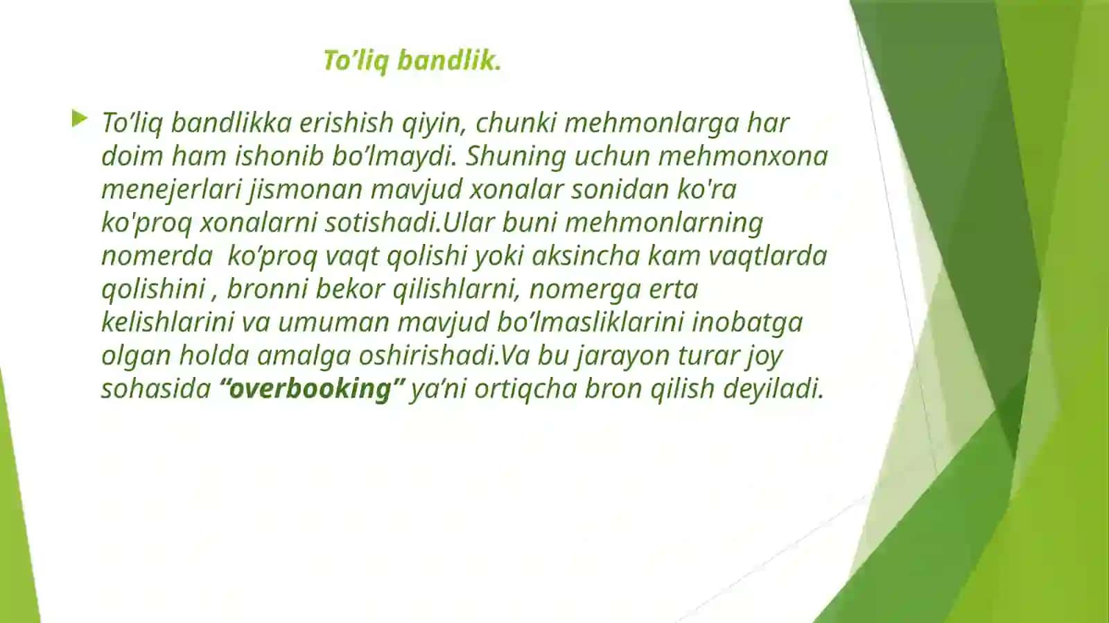 Mehmonxonalarda ortiqcha bron qilish 4