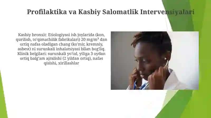 Kasbiy bronxitlar etiologiyasi,klinikasi va patogenezi 4