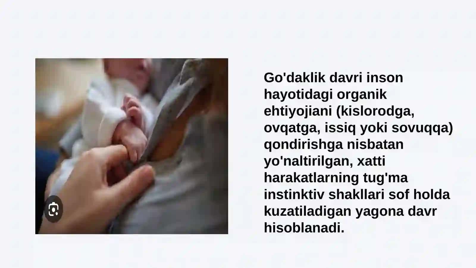 Ilk bolalik davrida fiziologik va jismoniy rivojlanish 4