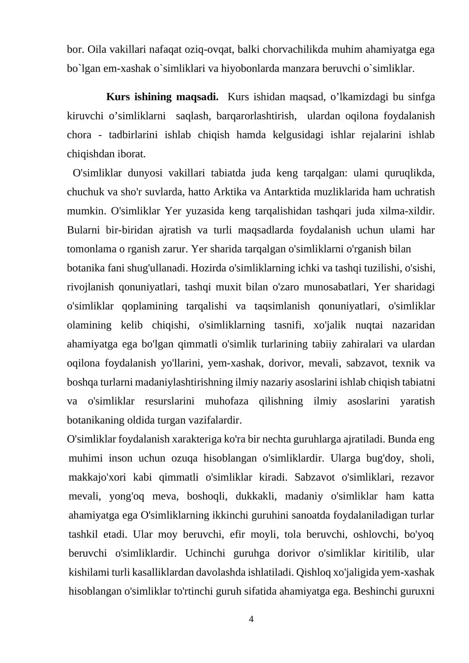 Biologiya kurs ishi "Botanika" fani 4