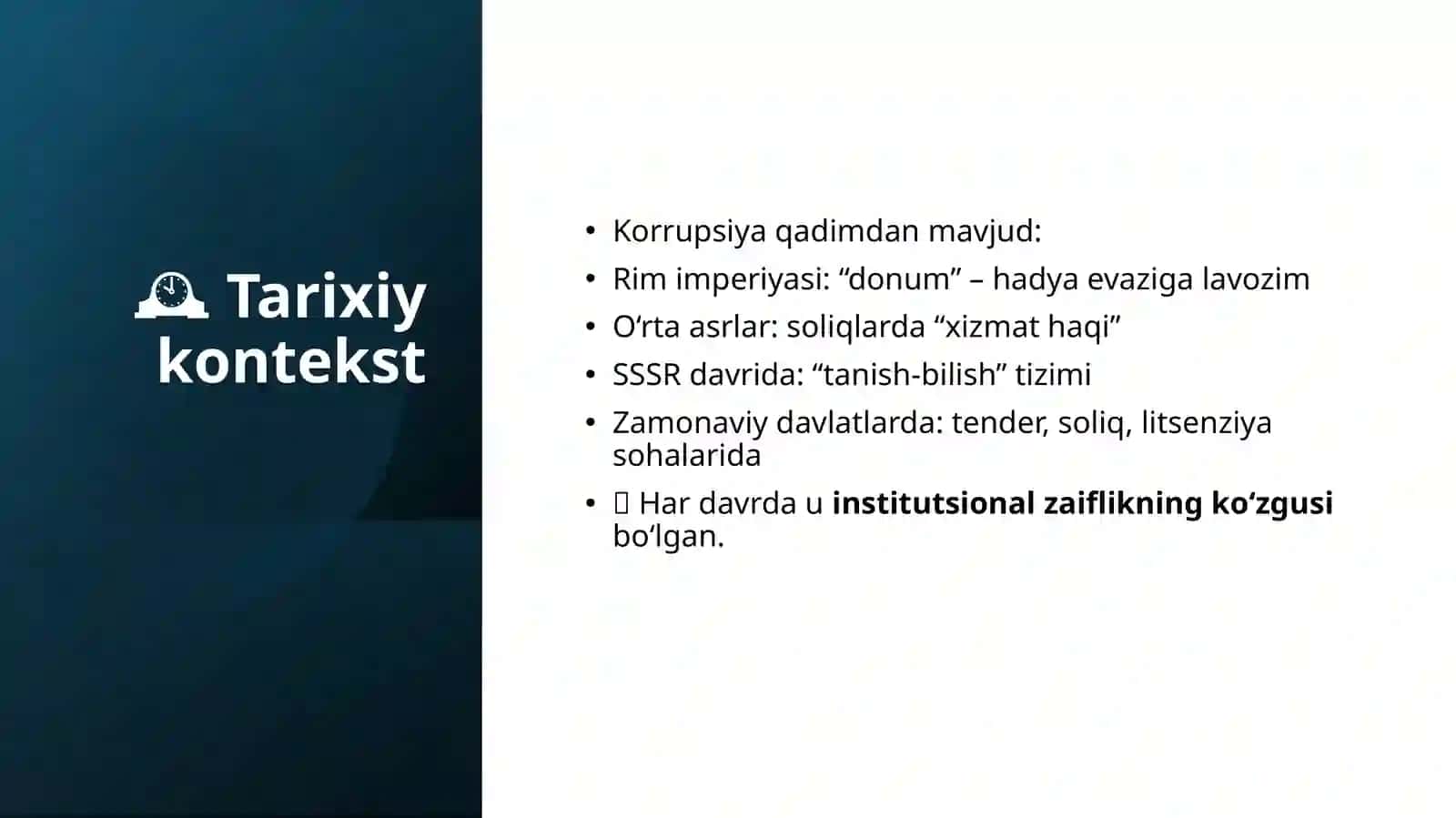 Korrupsiya iqtisodiy institut sifatida sabablari, oqibatlari va nazorat mexanizmlari 4