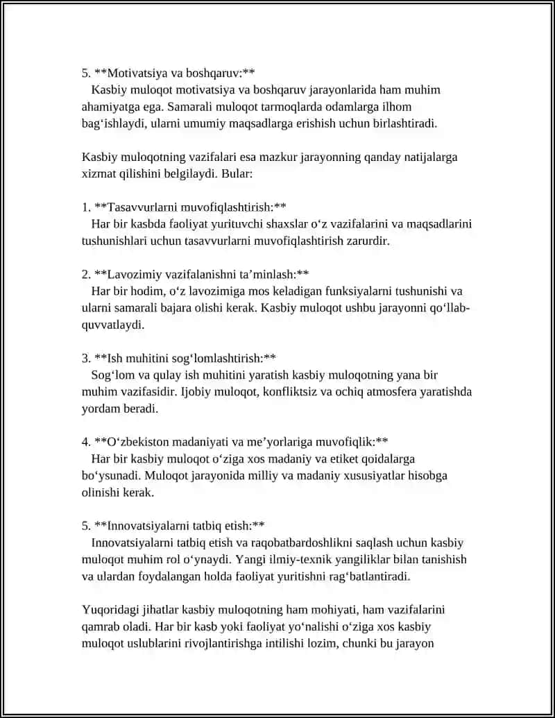 KASBIY MULOQOT USLUBIYATI VA QOIDALARI 4