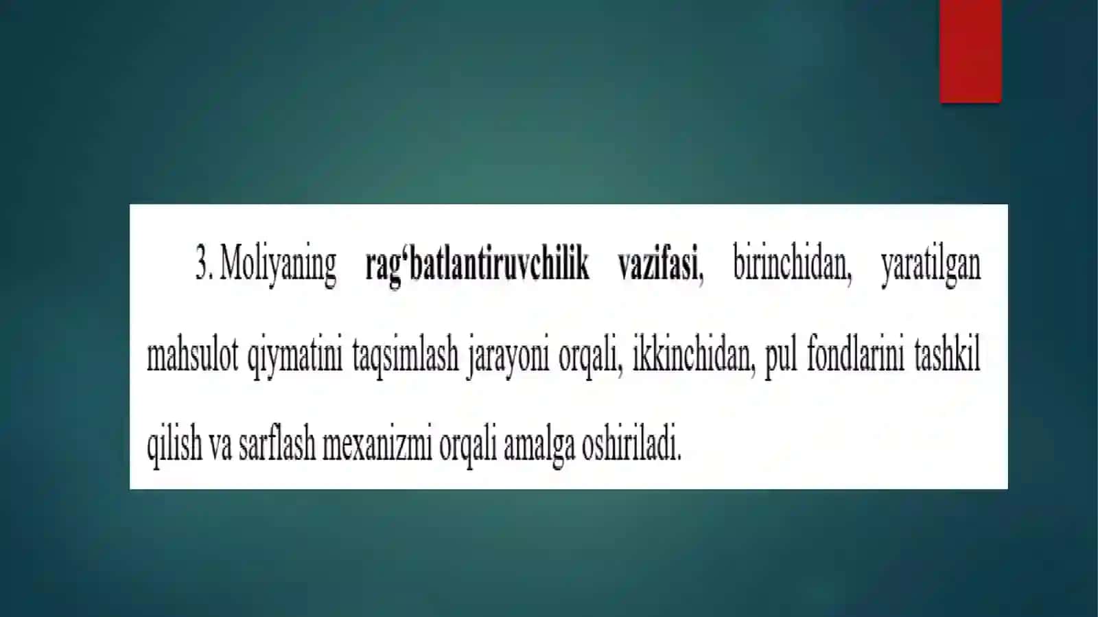 MOLIYA TIZIMI VA DAVLATNING MOLIYAVIY SIYOSATI 4