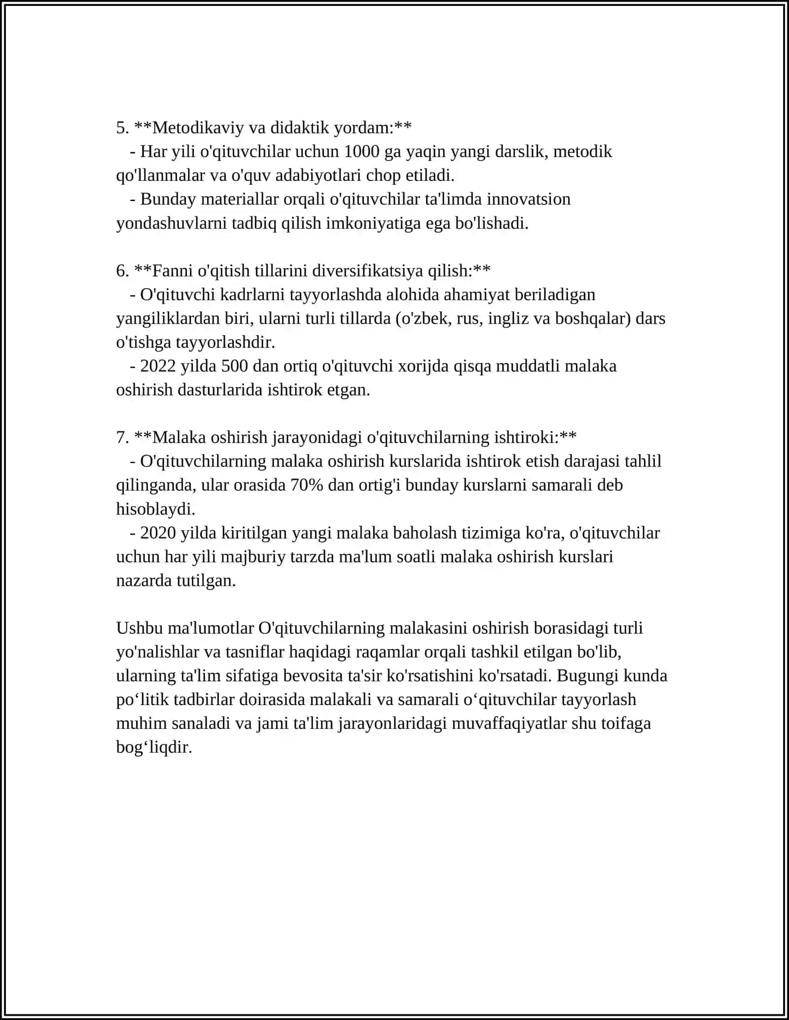 Dars Samaradorligini Oshirish Muammolari 4