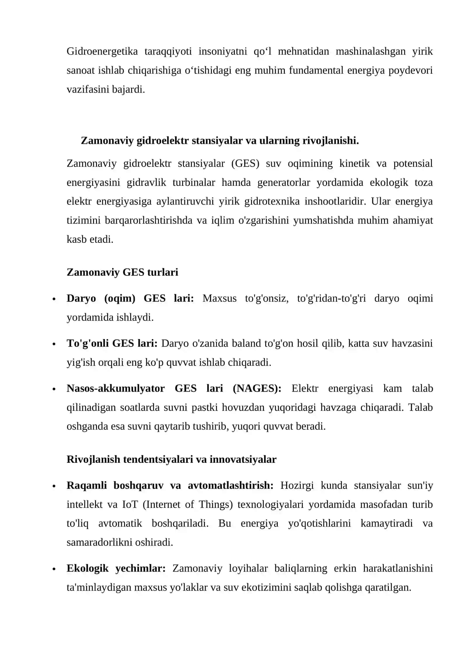 Gidroenergetikaning rivojlanish tarixi va bugungi kundagi ahamiyati 4