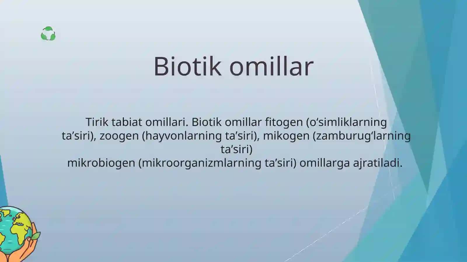 Antropogen omillarning biosferaga salbiy tasirini kamaytirish 4