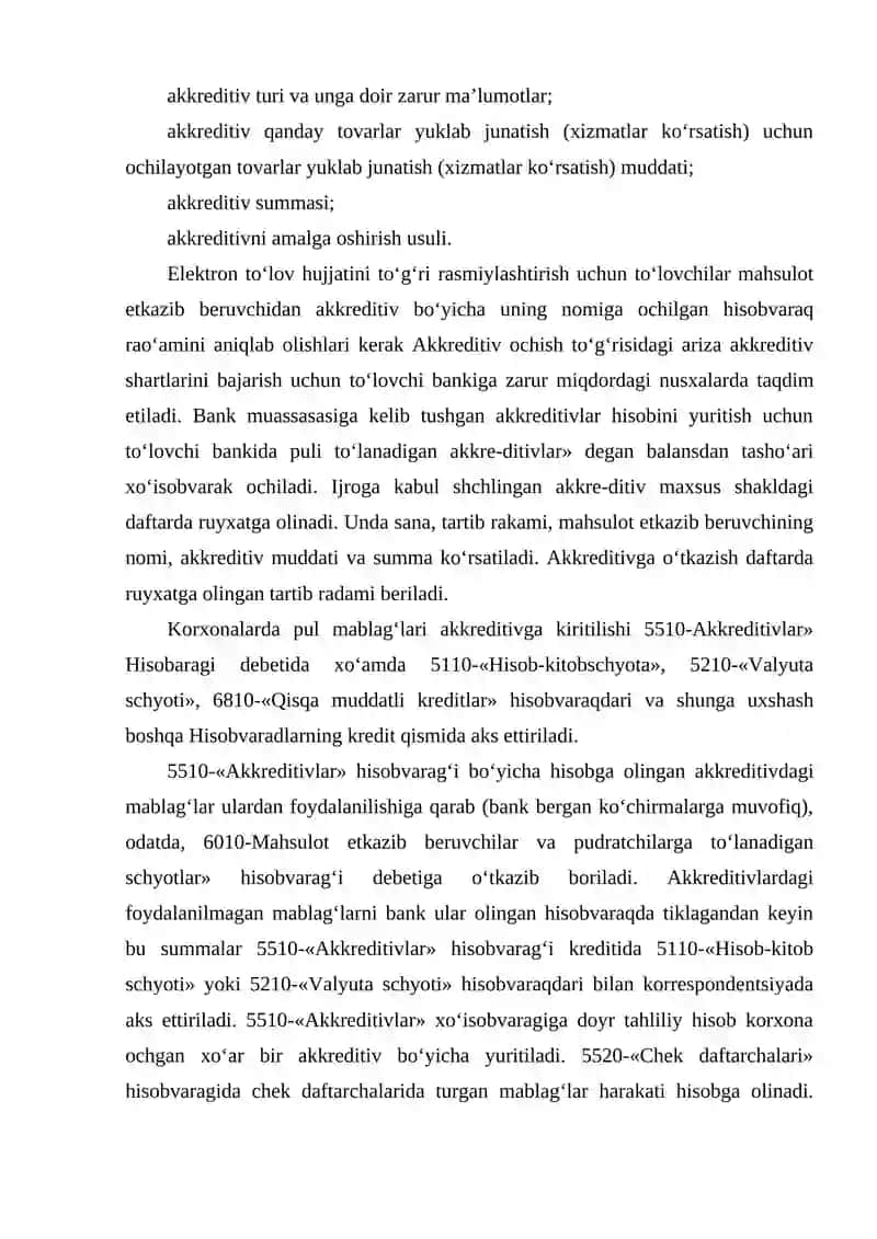 Bankdagi maxsus schyotlar 4