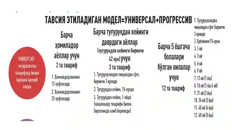 Универсал модели бўйича оилага ташриф буюриш режаси 4