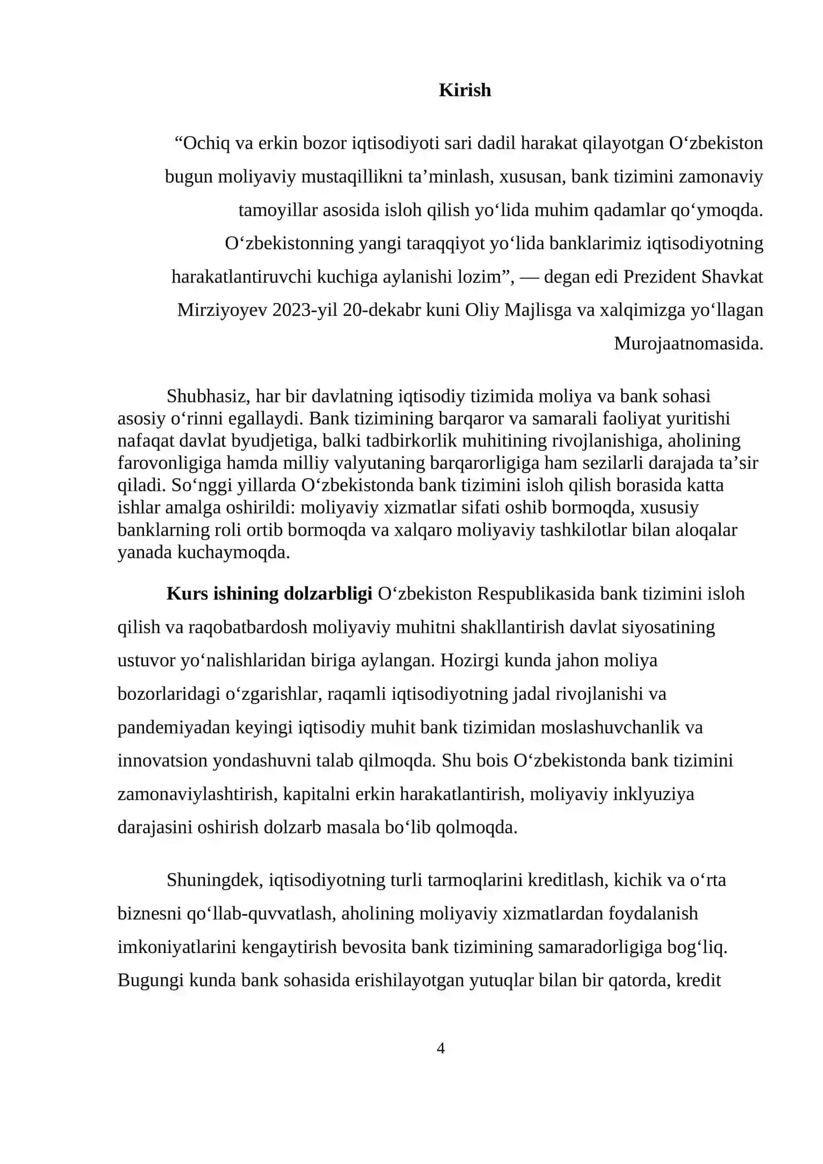 «IQTISODIYOT NAZARIYASI» FANIDAN KURS ISHI 4
