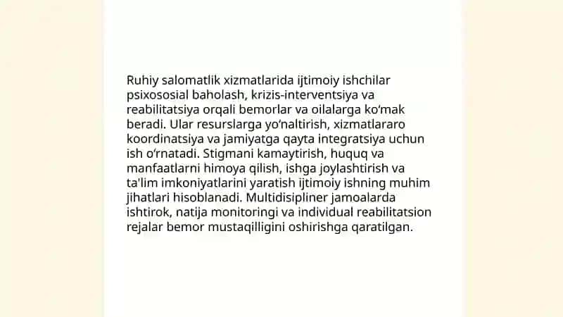 Sog'liqni saqlash sohasida ijtimoiy ish 4
