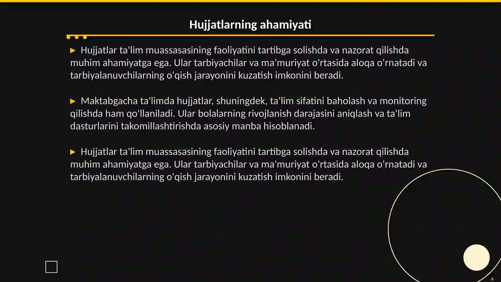 Maktabgacha ta'limda ish hujjatlari bilan ishlashning turli bosqichlari 4