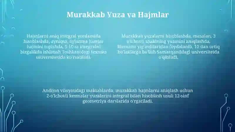 Aniq integral va geometrik masalalarga tadbiqlari 4