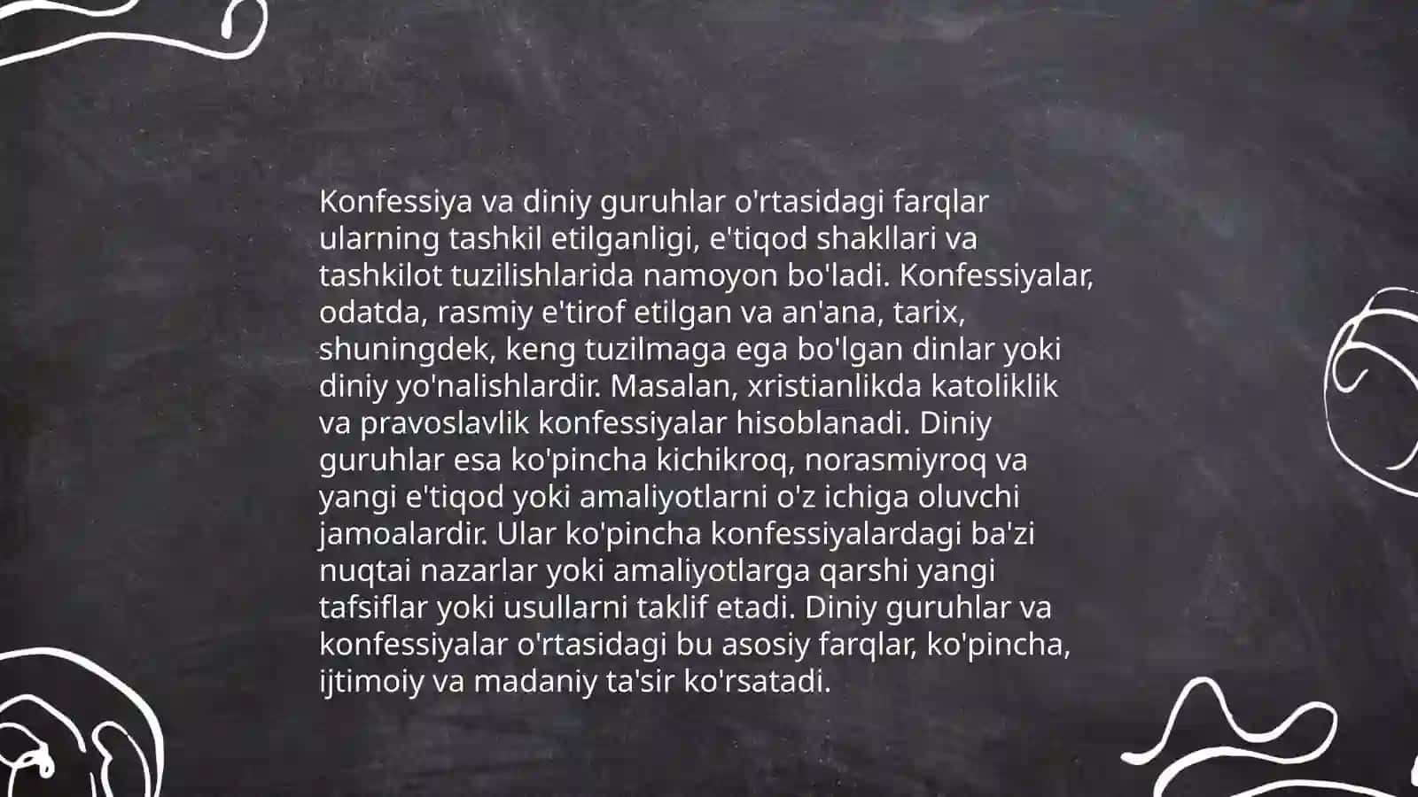 Konfessiya tushunchasining mohiyati va o'zbekistonda faoliyat yurituvchi diniy ta'limotlar tarixi 4