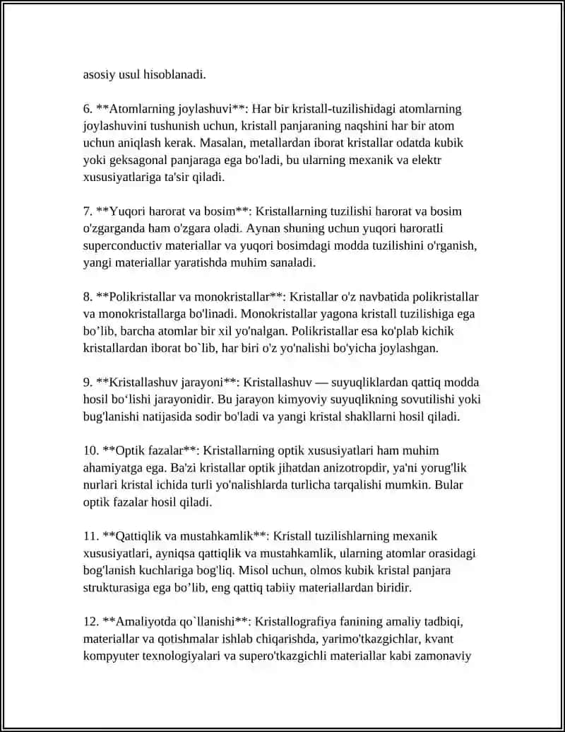 Materiallar tuzilishi va kristallografiya 4