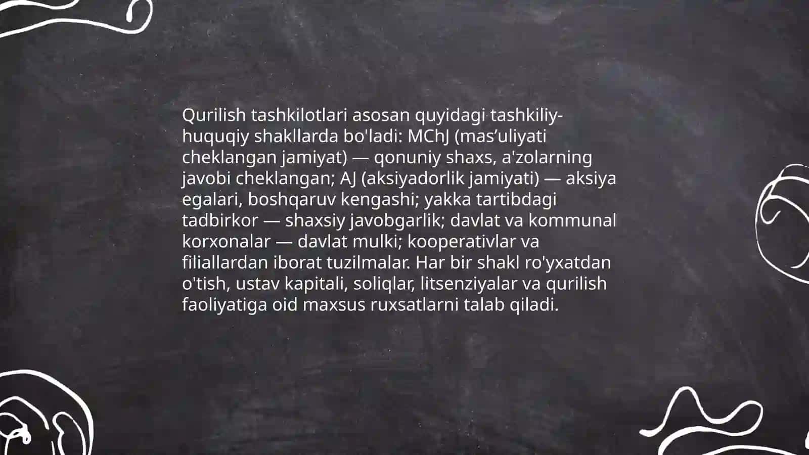 Qurilish tashkilotlarining hisobi sub'ekt sifatidagi tavsif va ular faoliyatining tashkiliy-huquqiy asoslari 4
