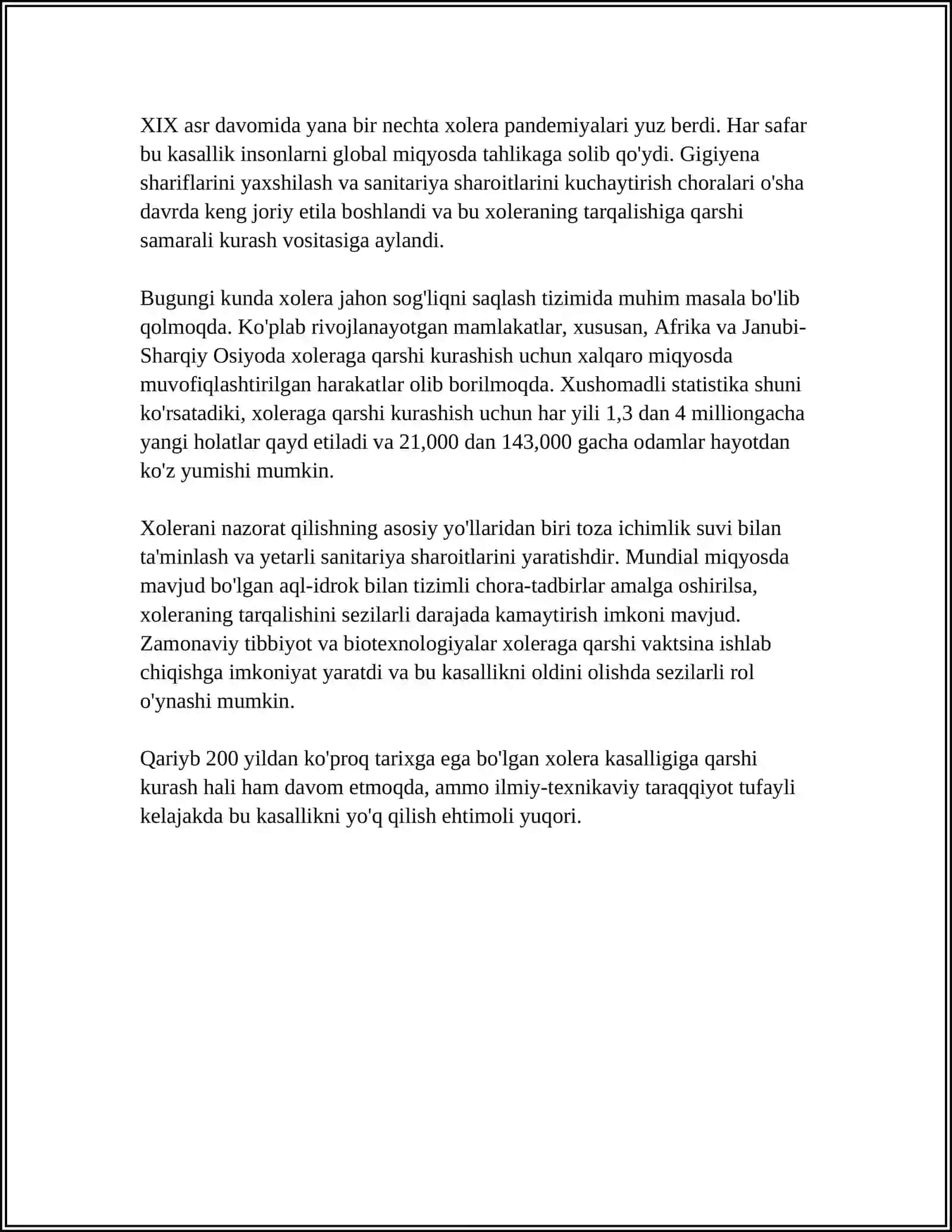 XOLERA KASALLIGI 4