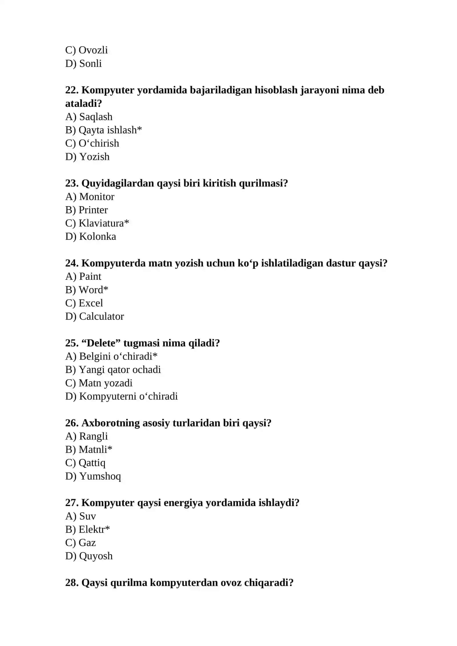 AGROS TEST JAVOBLARI BILAN 2026 YIL 4
