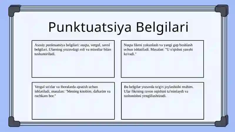 Boshlangʻich sinf punktuatsiya darsliklari 4