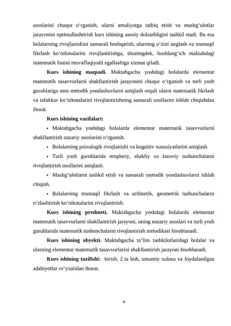 Elementar matematik tasavvurlarni shakllantirish metodikasi 4