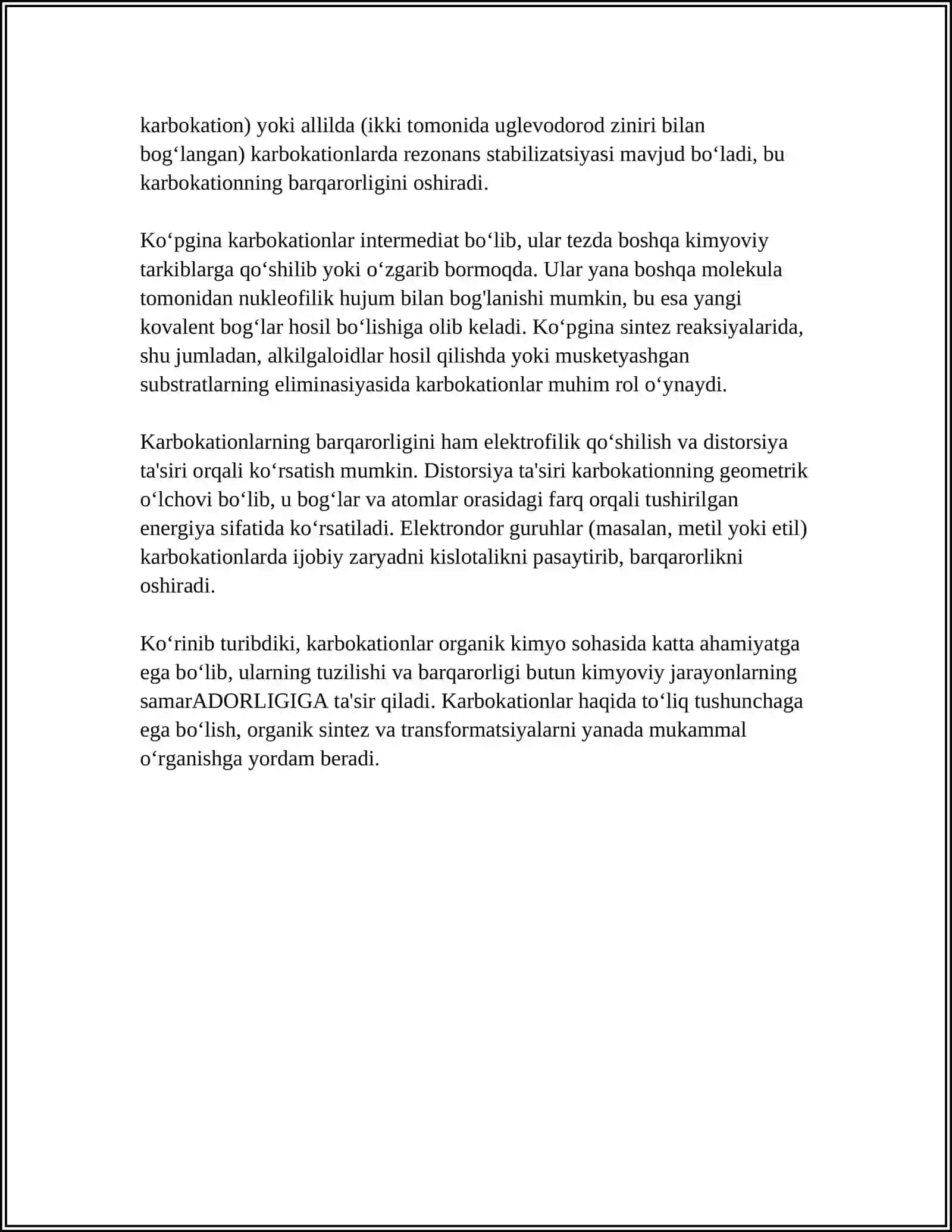 KARBOKATION REAKSIYALARI 4