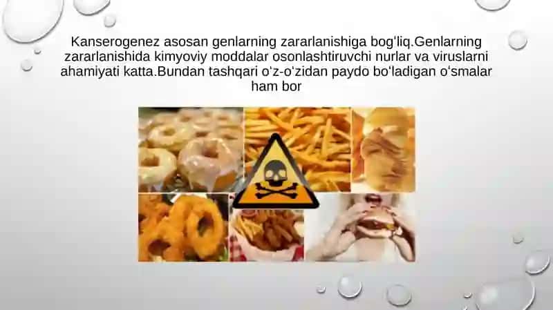 Kanserogen agentlar va ularning hujayralar bilan o'zaro ta'siri. 4