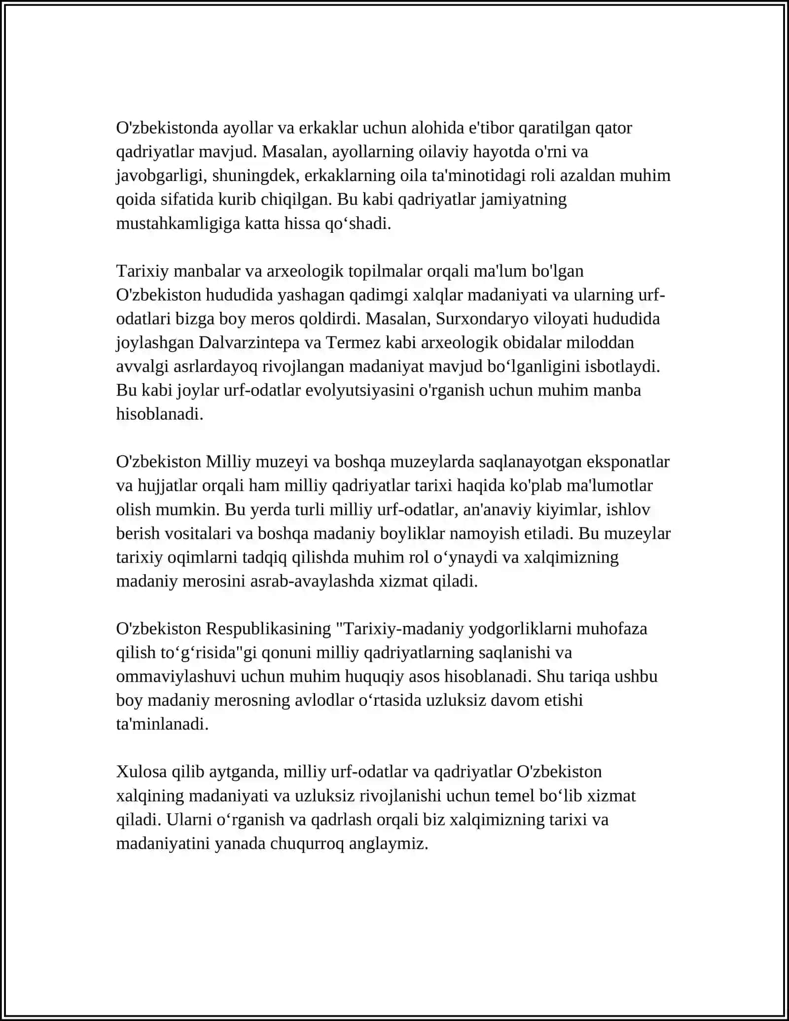 MILLIY URF-ODATLAR QADRIYATLAR VA DASTURLARNING QAYTA TIKLANISHI 4