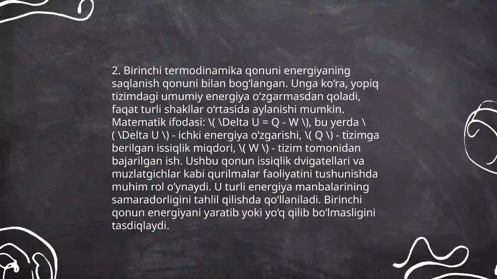 Termodinamika qonunlari va uni tibbiyotdagi ahamiyati 4