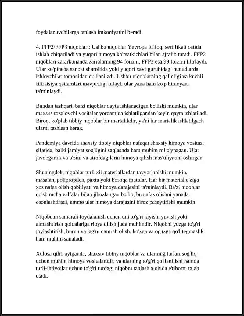 SHAXSIY HIMOYALANISH VOSITALARI.SHAXSIY TIBBIY HIMOYA VOSITALARI 4