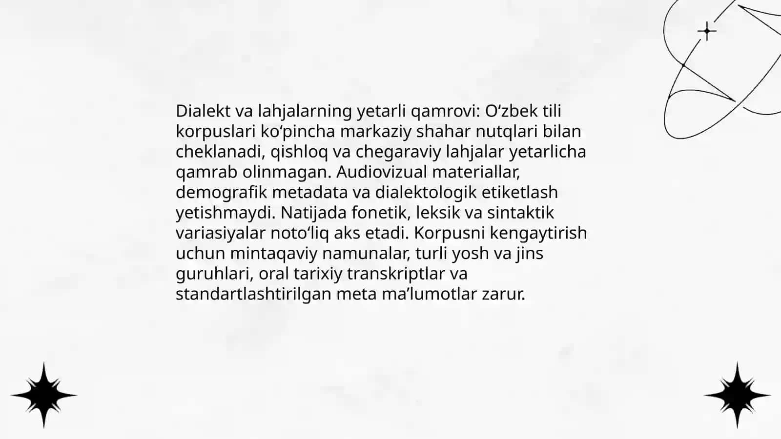 Oʻzbek tili korpus muammosi 4