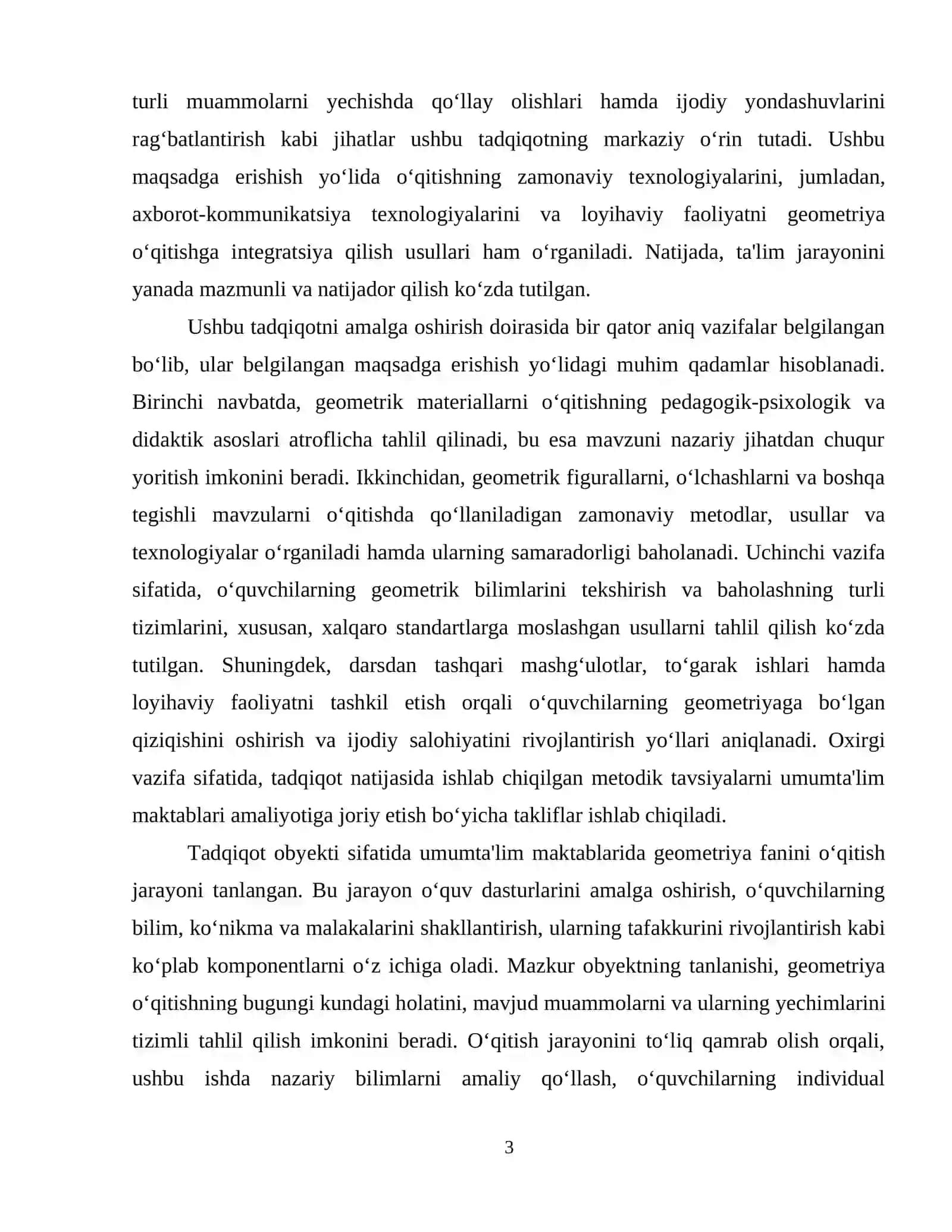GEOMETRIK MATERIALLARNI ÓRGATISH METODIKASI 4
